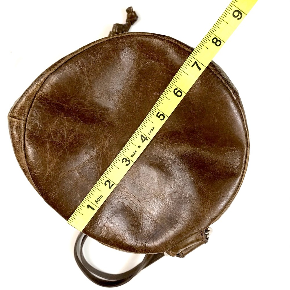 HOBO Brown Leather Drawstring Backpack - Picture 7 of 15